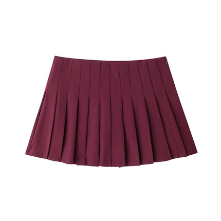 Women's Pleated Tennis Skirts High Waisted Mini A Line Skater Short Skirt