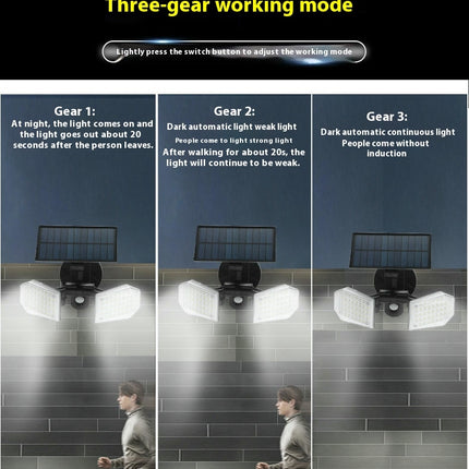 2 Pack Solar Lights Outdoor Waterproof LED High Brightness Cordless Solar Motion Sensor Lights