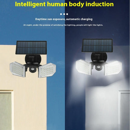 2 Pack Solar Lights Outdoor Waterproof LED High Brightness Cordless Solar Motion Sensor Lights