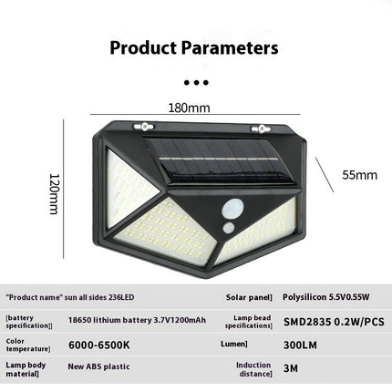2 Pack Motion Sensor Outdoor Lights Outdoor Solar Powered Flood Lights for Yard Garden