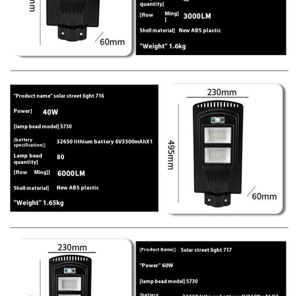 Solar Street Lights Outdoor Waterproof Solar Motion Sensor Flood Light for Yard Garage Garden