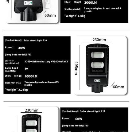 Solar Street Lights Outdoor Waterproof Solar Motion Sensor Flood Light for Yard Garage Garden