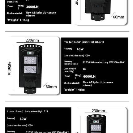 Solar Street Lights Outdoor Waterproof Solar Motion Sensor Flood Light for Yard Garage Garden