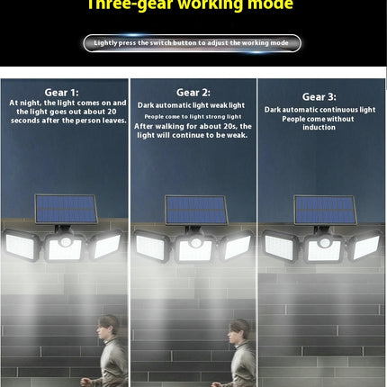 2 Pack Solar Motion Sensor Outdoor Lights Waterproof Solar Flood Wall Light for Garden Yard Patio