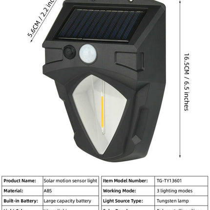 2 Pack Solar Wall Lights Motion Sensor Outdoor Waterproof Lights for Fence Garden Patio Yard