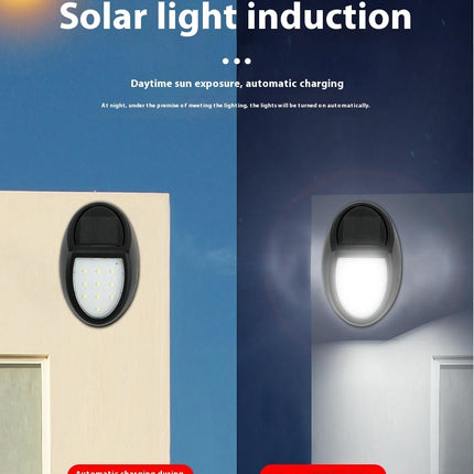 2 Pack Solar Lights Waterproof Outdoor Wall Lights for Garden Fence Patio Garage