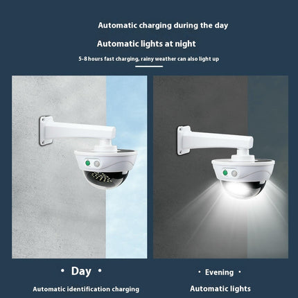 Waterproof Solar Outdoor Lights Fake Dummy Camera with Motion Sensor Light for Yard Patio Garage