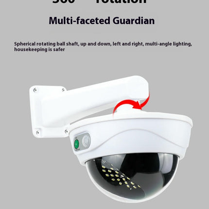 Waterproof Solar Outdoor Lights Fake Dummy Camera with Motion Sensor Light for Yard Patio Garage