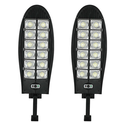 2 Pack Solar Street Lights Outdoor Waterproof Wall Motion Sensor Flood Lights for Yard Parking