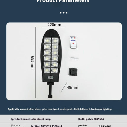 2 Pack Solar Street Lights Outdoor Waterproof Wall Motion Sensor Flood Lights for Yard Parking
