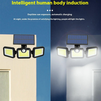 2 Pack Solar Lights Outdoor Motion Sensor Waterproof Solar Flood Lights for Outside Patio