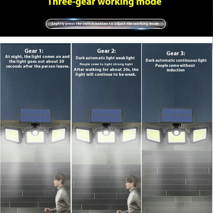 2 Pack Solar Lights Outdoor Motion Sensor Waterproof Solar Flood Lights for Outside Patio