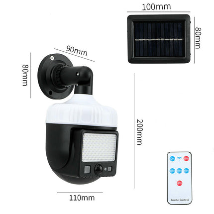 2 Pack Solar Flood Lights Outdoor Motion Sensor Dummy Fake Camera Lights for Yard Garage Garden