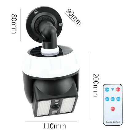 2 Pack Solar Flood Lights Outdoor Motion Sensor Dummy Fake Camera Lights for Yard Garage Garden