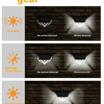 2 Pack Solar Lights Outdoor Waterproof Motion Sensor Wall Lights for Outside Fence Yard Deck