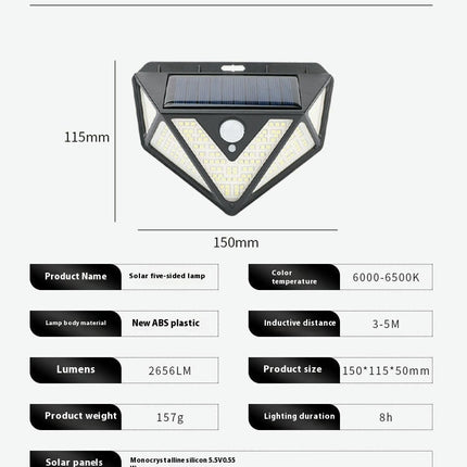 2 Pack Solar Lights Outdoor Waterproof Motion Sensor Wall Lights for Outside Fence Yard Deck