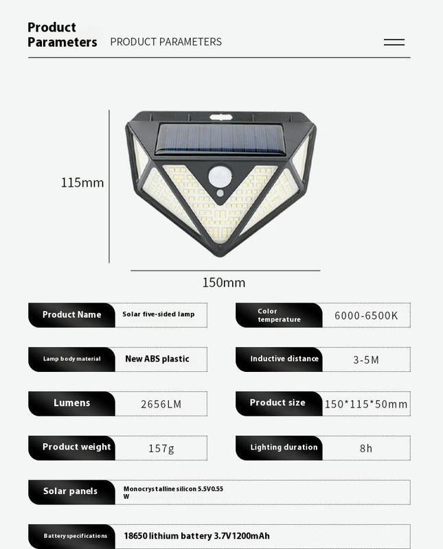 2 Pack Solar Lights Outdoor Waterproof Motion Sensor Wall Lights for Outside Fence Yard Deck