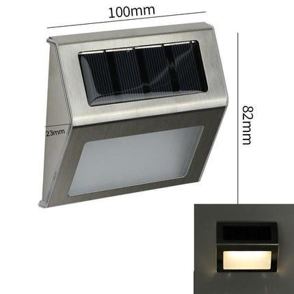 12 Pack Outdoor Fence Lights Solar Waterproof Stairs Light Wall Lamps for Step Walkway Patio