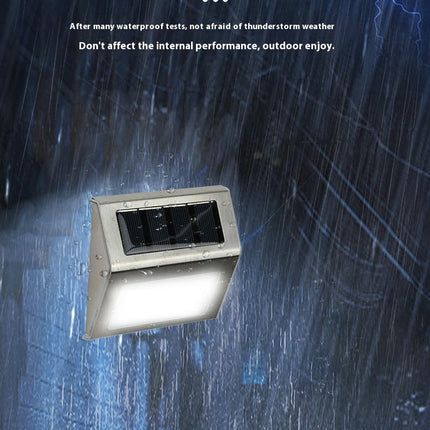 12 Pack Outdoor Fence Lights Solar Waterproof Stairs Light Wall Lamps for Step Walkway Patio