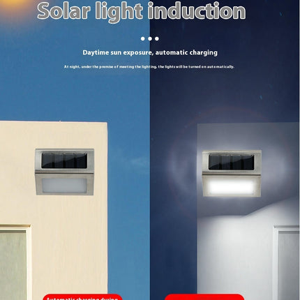 12 Pack Outdoor Fence Lights Solar Waterproof Stairs Light Wall Lamps for Step Walkway Patio