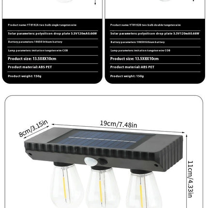2 Pack Solar Lanterns Outdoor Waterproof Solar Outdoor Hanging Lights Decor for Yard Patio