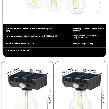 2 Pack Solar Lanterns Outdoor Waterproof Solar Outdoor Hanging Lights Decor for Yard Patio