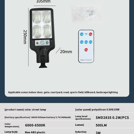 2 Pack Solar Motion Sensor Flood Street Lights Outdoor Solar Waterproof Light for Garden Yard