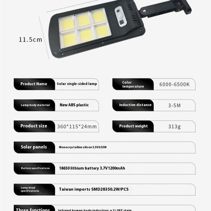 2-Pack Solar Outdoor Waterproof Street Lights Motion Sensor Solar Lights for Yard Gardens
