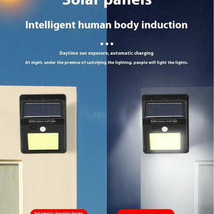 2 Pack Solar Motion Lights Outdoor Waterproof Solar Motion Sensor Wall Lights for Yard Garage Yard