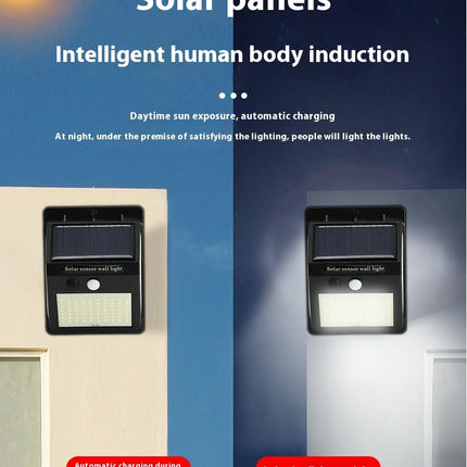 2 Pack Solar Lights Outdoor Waterproof Solar Motion Sensor Wall Lights for Garage Deck Yard