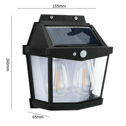 2 Pack Solar Wall Lights Outdoor Motion Sensor Lights for Patio Garage Shed Garden Yard