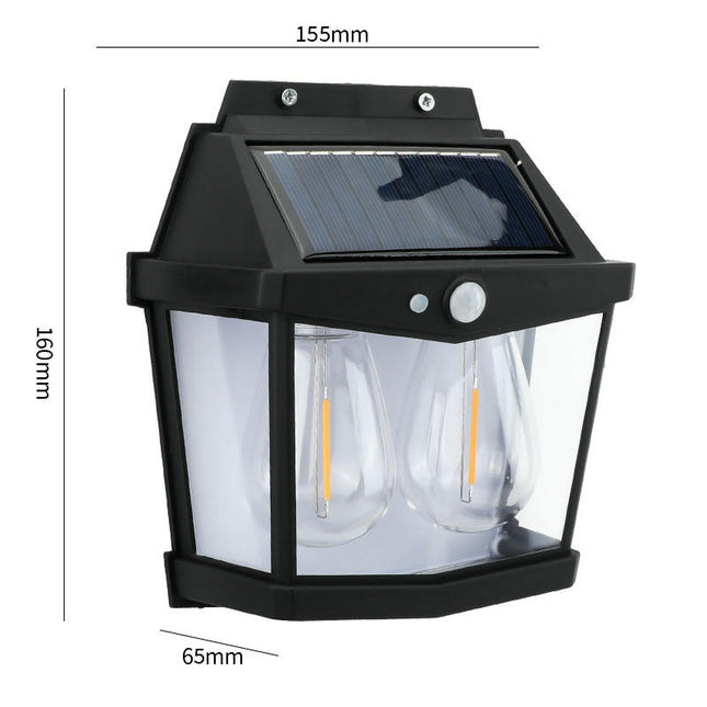 2 Pack Solar Wall Lights Outdoor Motion Sensor Lights for Patio Garage Shed Garden Yard