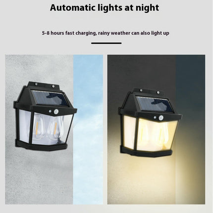 2 Pack Solar Wall Lights Outdoor Motion Sensor Lights for Patio Garage Shed Garden Yard