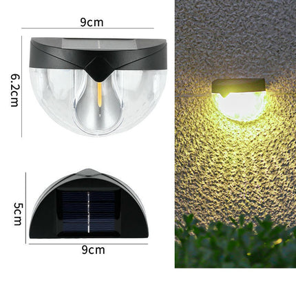 2 Pack Solar Fence Lights Outdoor Waterproof Wall Lights for Garage Front Door Patio