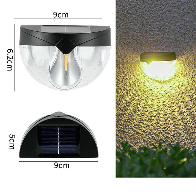 2 Pack Solar Fence Lights Outdoor Waterproof Wall Lights for Garage Front Door Patio
