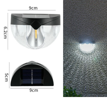 2 Pack Solar Fence Lights Outdoor Waterproof Wall Lights for Garage Front Door Patio