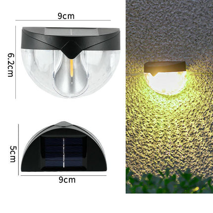 2 Pack Solar Fence Lights Outdoor Waterproof Wall Lights for Garage Front Door Patio