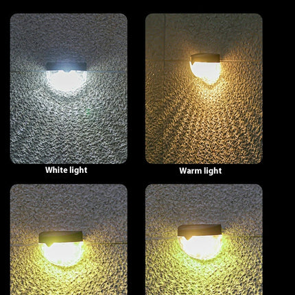2 Pack Solar Fence Lights Outdoor Waterproof Wall Lights for Garage Front Door Patio