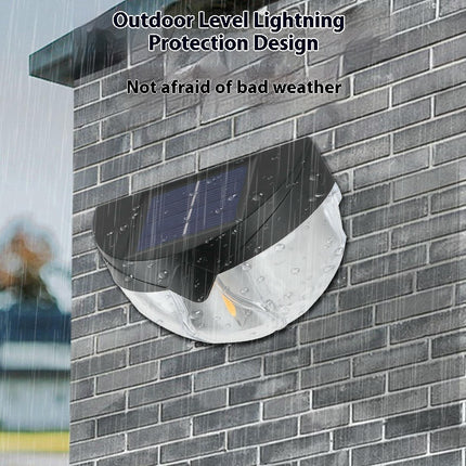 2 Pack Solar Fence Lights Outdoor Waterproof Wall Lights for Garage Front Door Patio