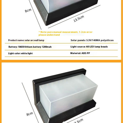 2 Pack Solar Outdoor Lights Solar Motion Sensor Waterproof Wall Light for Post Yard Garage