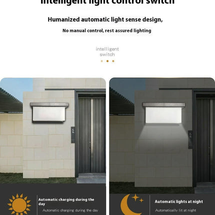 2 Pack Solar Outdoor Lights Solar Motion Sensor Waterproof Wall Light for Post Yard Garage