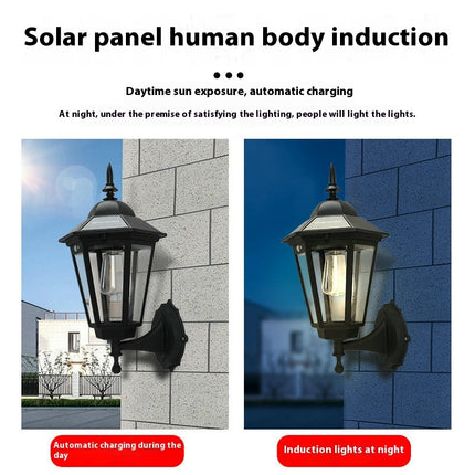 Solar Wall Lantern Outdoor Waterproof Solar Lights for Porch Fence Garden