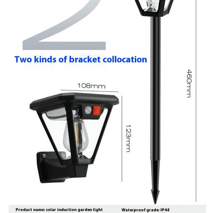 2 Pack Solar Lights Outdoor Waterproof Solar Powered Lights for Outside Yard Garden Wall