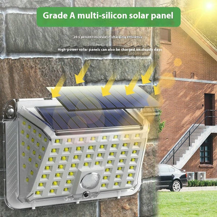 2 Pack Outdoor Waterproof Solar Lights Solar Motion Sensor Wall Lights for Garden Patio Yard