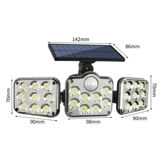 2 Pack Solar Lights Outdoor Waterproof Solar Motion Sensor Wall Light for Garden Garage Yard