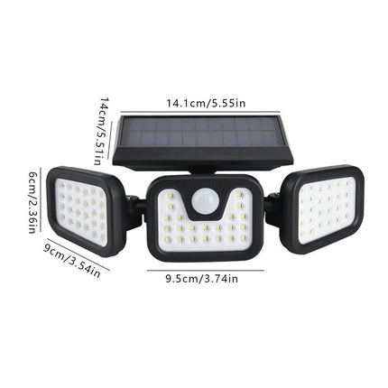 2 Pack Solar Lights Outdoor Waterproof Solar Motion Sensor Wall Light for Garden Garage Yard