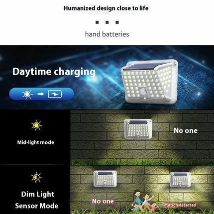 2 Pack Outdoor Waterproof Solar Lights Solar Motion Sensor Wall Lights for Garden Patio Yard