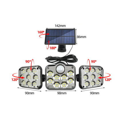 2 Pack Solar Lights Outdoor Waterproof Solar Motion Sensor Wall Light for Garden Garage Yard