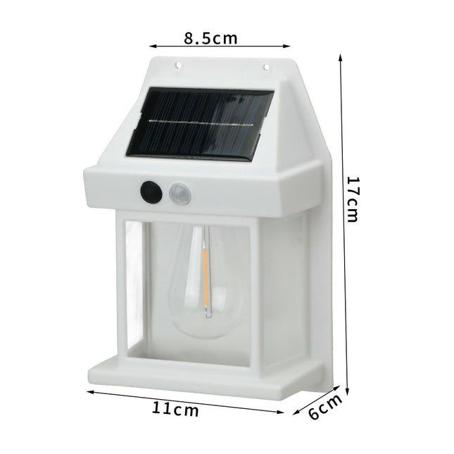 2 Pack Solar Wall Lanterns Outdoor Motion Sensor Waterproof Lights for Patio Garage Yard