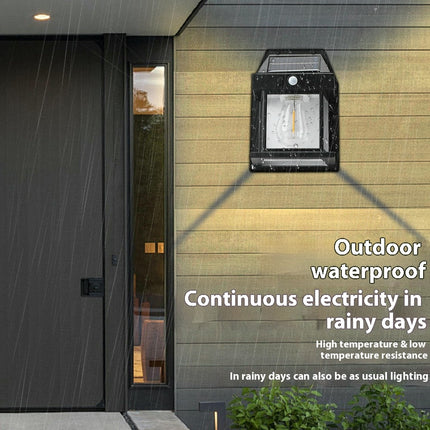 2 Pack Solar Wall Lanterns Outdoor Motion Sensor Waterproof Lights for Patio Garage Yard